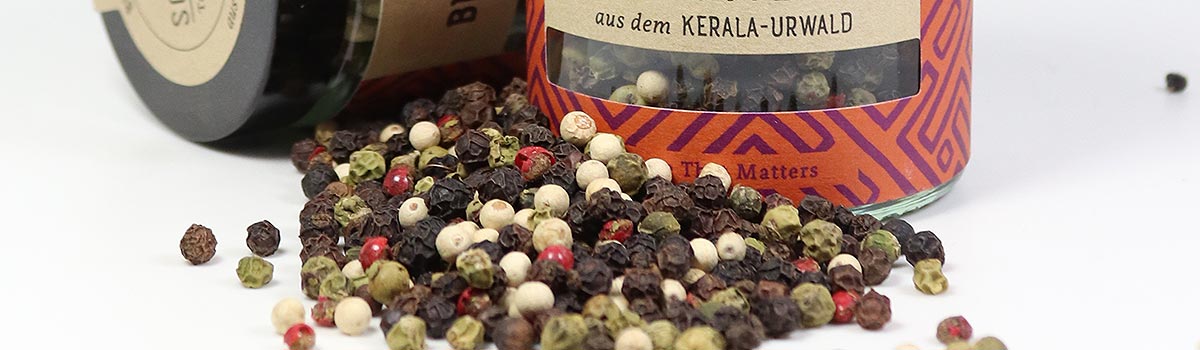 Bunter Pfeffer aus dem Kerala Urwald BIO & FAIR - Bunt gemischt und auf's Feinste abgeschmeckt, 45g
