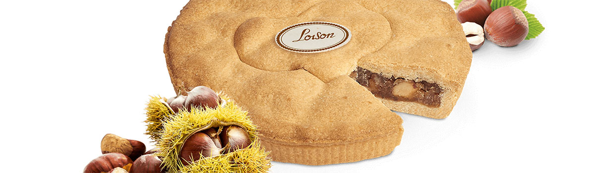 Bonissima Marron Glacè Nocciola - Kleine Torte mit kandierten Maronen und Haselnüssen von Loison 300g