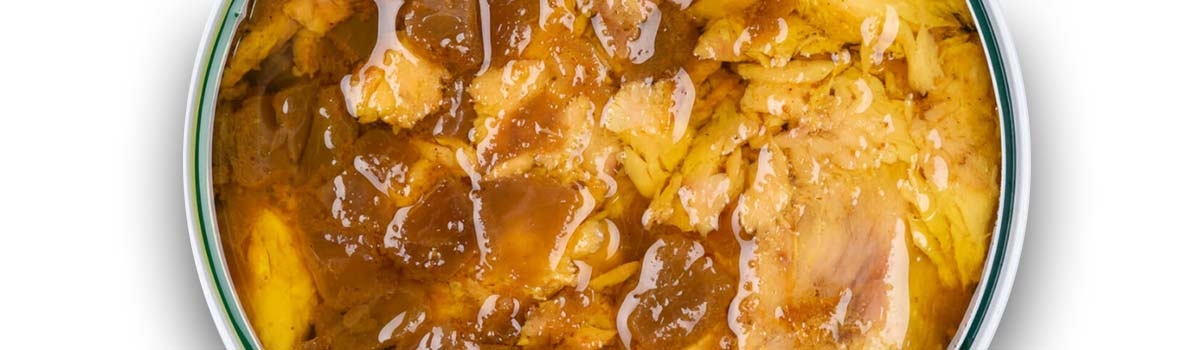 Thunfisch-Bauchfleisch in Currysauce Thunfisch-Bauchfleisch in Currysauce