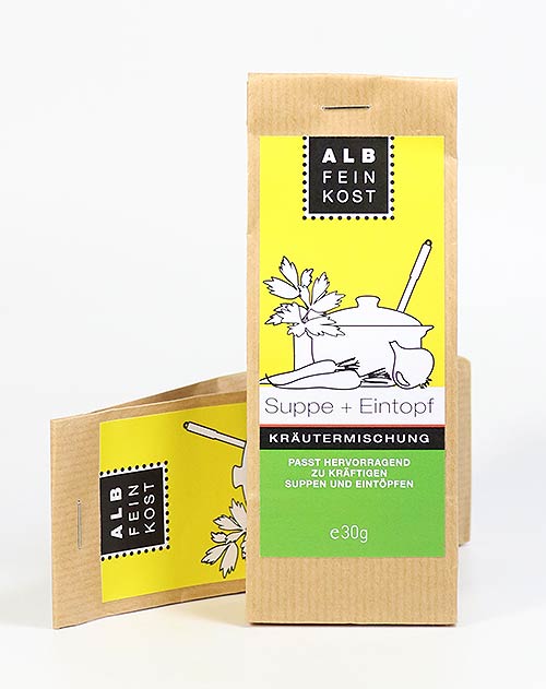 Suppe + Eintopf. Bio-Kräutermischung von Albfeinkost für kräftige Suppen und Eintöpfe