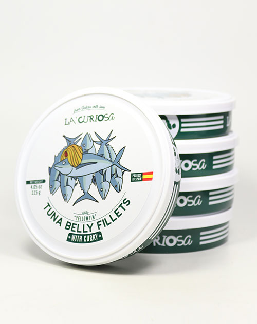 Atùn al Curry - Scheiben vom Thunfisch-Bauchfleisch in Currysauce