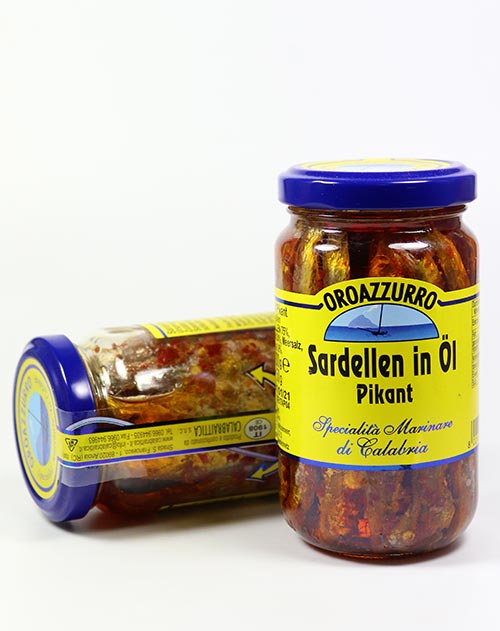 Pikante Sardellen in Olivenöl, Kalabrien