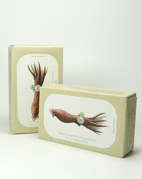 Gefüllter Tintenfisch in Ragoutsauce