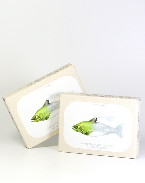 Geräucherte Forellen in Olivenöl