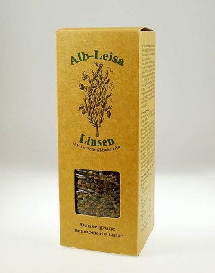 Alb-Leisa Dunkelgrün marmorierte Linsen