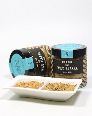 BBQ Wild Alaska Fisch Rub BIO & FAIR - Kräuter-Gewürzmischung, speziell für gegrillten Lachs, 70g