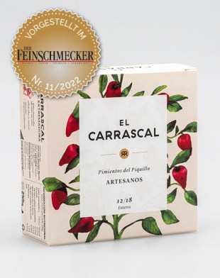 El Carrascal - Eingelegte, geröstete Piquillo-Paprika aus Spanien, 225g