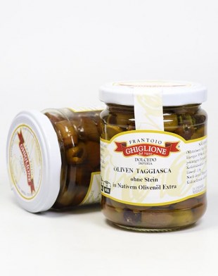Taggiasca-Oliven in Olivenöl (ohne Kern)