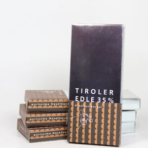 Tiroler Edle 35% Haselnussnougat - Edle Milchschokolade aus Tirol 50g