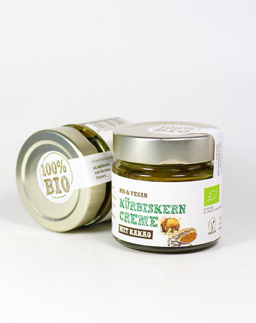 BIO Kürbiskern Creme mit Kakao von der Schalk Mühle aus der Steiermark 100g