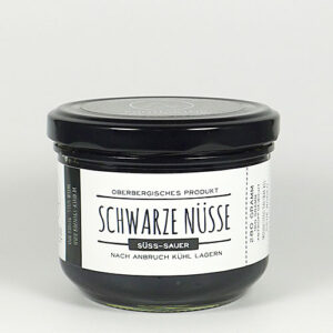 Schwarze Nüsse süß-sauer - toll zu Gegrilltem u. Käse! - "Der Feinschmecker 12/2020"