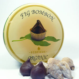 Feigenpralinen in der Zierdose von Ecoficus aus Spanien - Fig Bombón (BIO)