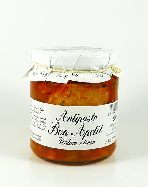 Tradionelle Gemüsevorspeise mit Thunfischfilets - Antipasto Bon Apetit Verdure e Tonno (Piemont)