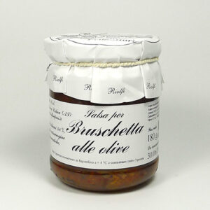 Soße mit Oliven zur Bruschetta - Salsa per Bruschetta alle olive, Riolfi Sapori 180g