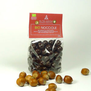 BIO Haselnüsse in Zartbitter-Schokolade - BIO-Nocciole ricoperte di Cioccolato fondente 200g