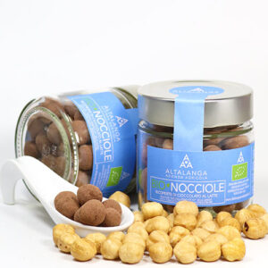 Schokolierte BIO-Haselnüsse (Vollmilch) - BIO-Nocciole ricoperte di Cioccolato al Latte 120g