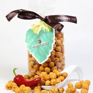 Haselnüsse, geröstet, gesalzen mit Chili verfeinert - Nocciole Piemonte I.G.P. tostata salate con peperoncino 200g