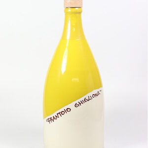 Natives Olivenöl extra, sortenreines Taggiasca-Olivenöl - Olio Extravergine di Oliva Cultivar Taggiasca, Ghiglione 500ml in Zierflasche gelb