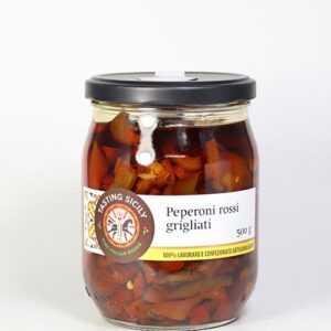 Eingelegte gegrillte Paprika (groß) - Peperoni rossi grigliati, Tasting Sicily 500g