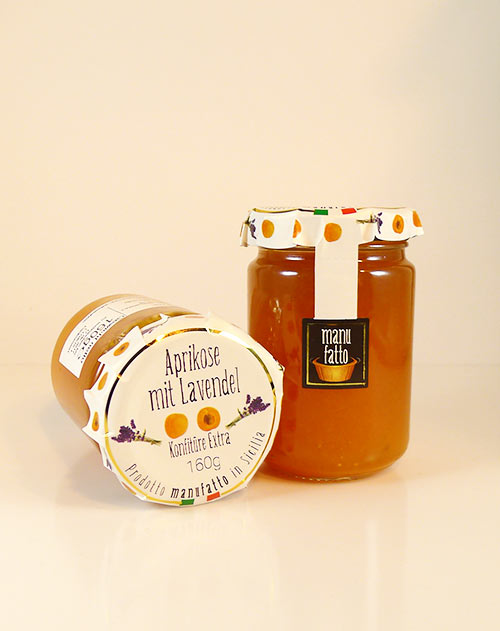 Konfitüre Extra Aprikose mit Lavendel - Confettura Albicocca con Lavanda 160g