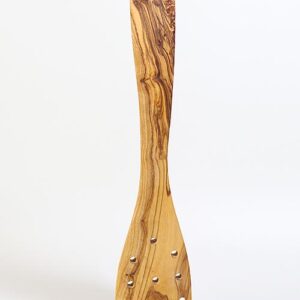 Olivenholz-Pfannenwender mit Löchern