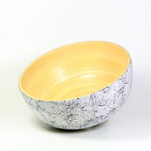 bibol TCHON XS mittelgroße Schale 18 cm, Bambus mit Eierschalen (fair & authentisch)