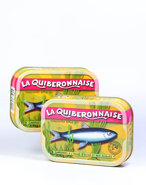 Jahrgangsardinen 2022 mit Olivenöl und Meeresalgen - Sardines à l'Huile d'Olive et aux Algues 115g