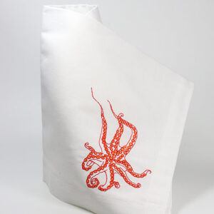 Große Stoff-Serviette 'Oktopus' in Halbleinen aus Portugal