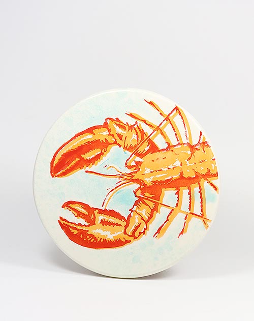 Untersetzer Lobster-Motiv rund 17 cm (Portugal)