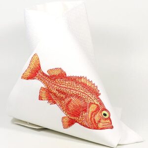 Geschirr-Handtuch 'Rotfisch' in Jacquard-Qualität aus Portugal