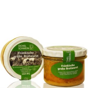 Fränkische grobe Bratwurst EICHELSCHWEIN Waldweide