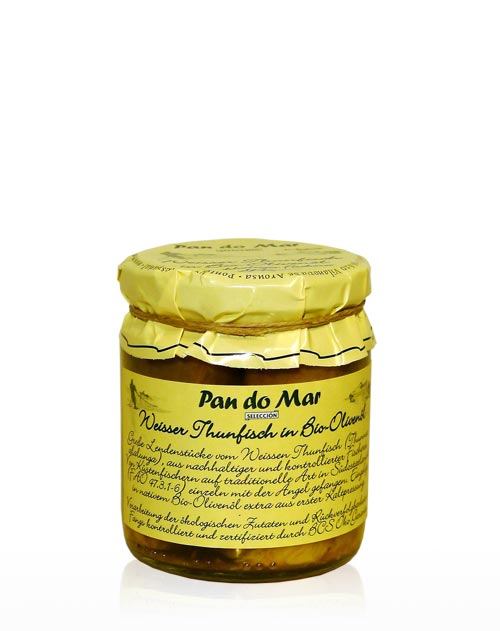 Weißer Thunfisch in BIO-Olivenöl, angelgefangen