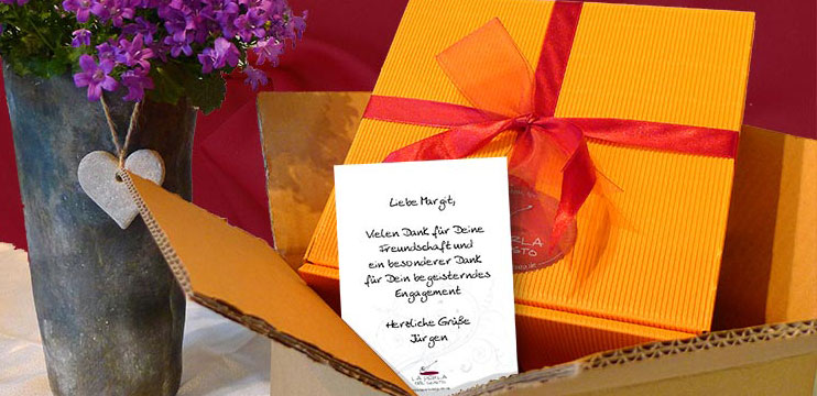 Nutzne Sie unseren Geschenkservice! Geschenkservice La Perla del Gusto