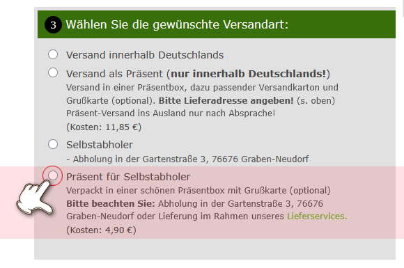 praesentversand abholer